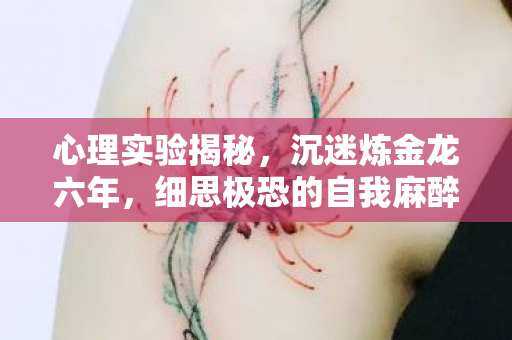 心理实验揭秘，沉迷炼金龙六年，细思极恐的自我麻醉之旅