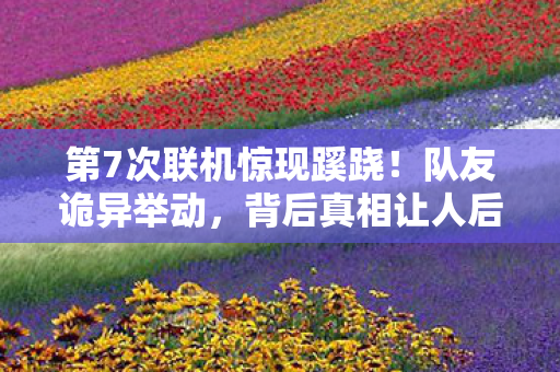 第7次联机惊现蹊跷!队友诡异举动,背后真相让人后背发凉 第7次联机惊现蹊跷!队友诡异举动,背后真相让人后背发凉