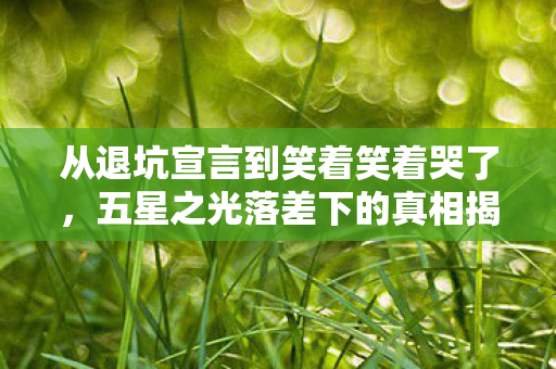 从退坑宣言到笑着笑着哭了,五星之光落差下的真相揭秘 从退坑宣言到笑着笑着哭了,五星之光落差下的真相揭秘