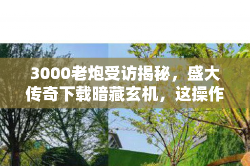 3000老炮受访揭秘,盛大传奇下载暗藏玄机,这操作真让人绷不住! 3000老炮受访揭秘,盛大传奇下载暗藏玄机,这操作真让人绷不住!