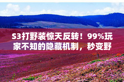 S3打野装惊天反转！99%玩家不知的隐藏机制，秒变野区霸主！