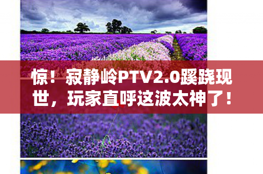 惊!寂静岭PTV2.0蹊跷现世,玩家直呼这波太神了! 惊!寂静岭PTV2.0蹊跷现世,玩家直呼这波太神了!