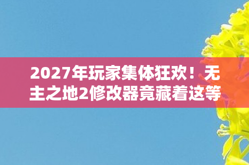 2027年玩家集体狂欢!无主之地2修改器竟藏着这等逆天操作? 2027年玩家集体狂欢!无主之地2修改器竟藏着这等逆天操作?