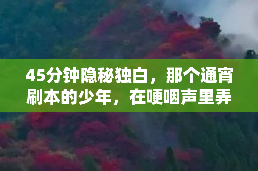 45分钟隐秘独白，那个通宵刷本的少年，在哽咽声里弄丢了谁？