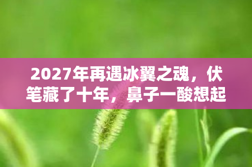 2027年再遇冰翼之魂,伏笔藏了十年,鼻子一酸想起你 2027年再遇冰翼之魂,伏笔藏了十年,鼻子一酸想起你