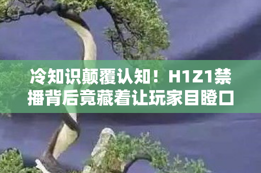 冷知识颠覆认知！H1Z1禁播背后竟藏着让玩家目瞪口呆的秘密