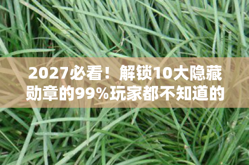 2027必看!解锁10大隐藏勋章的99%玩家都不知道的暴走攻略 2027必看!解锁10大隐藏勋章的99%玩家都不知道的暴走攻略