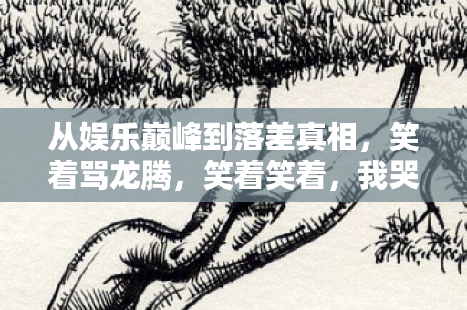 从娱乐巅峰到落差真相,笑着骂龙腾,笑着笑着,我哭了 从娱乐巅峰到落差真相,笑着骂龙腾,笑着笑着,我哭了