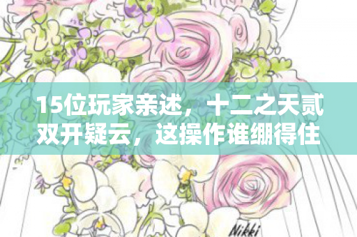 15位玩家亲述，十二之天贰双开疑云，这操作谁绷得住？