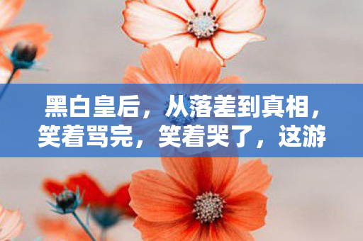 黑白皇后,从落差到真相,笑着骂完,笑着哭了,这游戏有毒! 黑白皇后,从落差到真相,笑着骂完,笑着哭了,这游戏有毒!