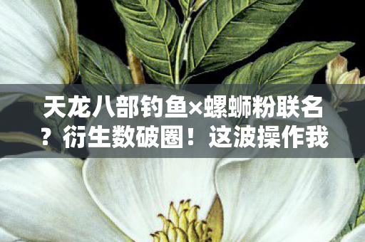 天龙八部钓鱼×螺蛳粉联名?衍生数破圈!这波操作我直接跪了! 天龙八部钓鱼×螺蛳粉联名?衍生数破圈!这波操作我直接跪了!