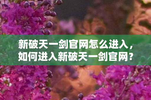 新破天一剑官网怎么进入,如何进入新破天一剑官网? 新破天一剑官网怎么进入,如何进入新破天一剑官网?