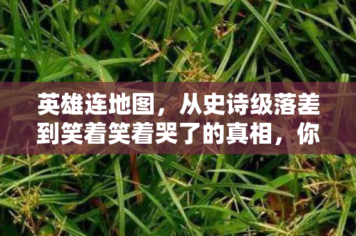 英雄连地图,从史诗级落差到笑着笑着哭了的真相,你品,你细品! 英雄连地图,从史诗级落差到笑着笑着哭了的真相,你品,你细品!