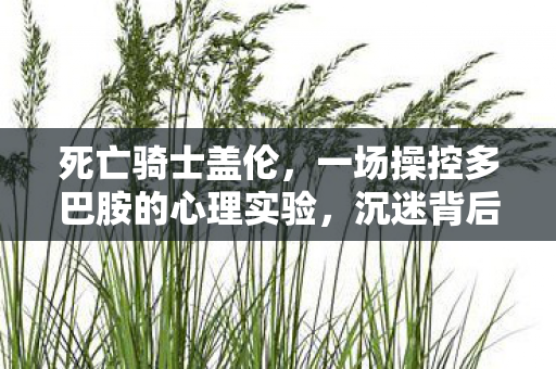 死亡骑士盖伦,一场操控多巴胺的心理实验,沉迷背后细思极恐 死亡骑士盖伦,一场操控多巴胺的心理实验,沉迷背后细思极恐