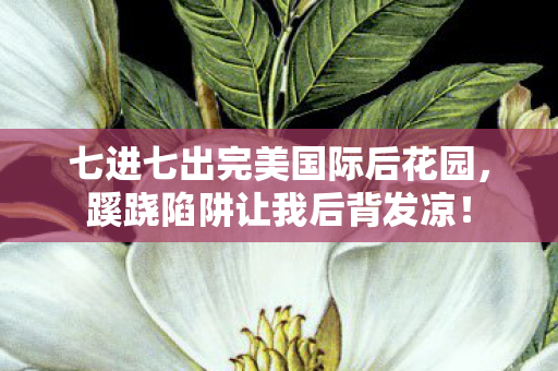 七进七出完美国际后花园,蹊跷陷阱让我后背发凉! 七进七出完美国际后花园,蹊跷陷阱让我后背发凉!