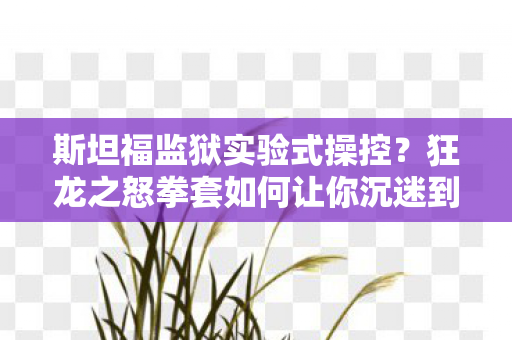 斯坦福监狱实验式操控?狂龙之怒拳套如何让你沉迷到细思极恐 斯坦福监狱实验式操控?狂龙之怒拳套如何让你沉迷到细思极恐