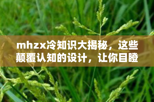 mhzx冷知识大揭秘,这些颠覆认知的设计,让你目瞪口呆! mhzx冷知识大揭秘,这些颠覆认知的设计,让你目瞪口呆!