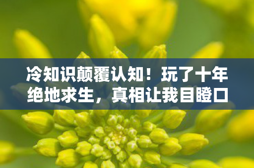 冷知识颠覆认知！玩了十年绝地求生，真相让我目瞪口呆