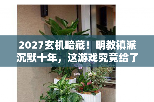 2027玄机暗藏!明教镇派沉默十年,这游戏究竟给了我什么? 2027玄机暗藏!明教镇派沉默十年,这游戏究竟给了我什么?