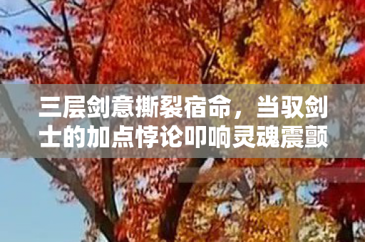三层剑意撕裂宿命,当驭剑士的加点悖论叩响灵魂震颤的自由之门 三层剑意撕裂宿命,当驭剑士的加点悖论叩响灵魂震颤的自由之门