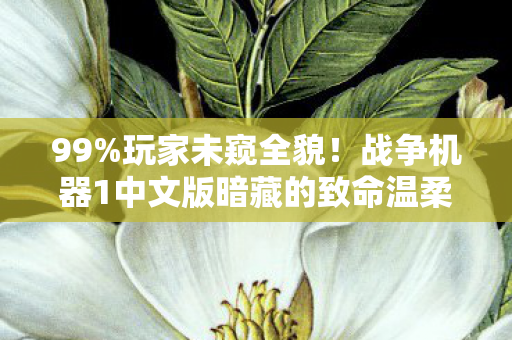 99%玩家未窥全貌!战争机器1中文版暗藏的致命温柔与血色真相 99%玩家未窥全貌!战争机器1中文版暗藏的致命温柔与血色真相