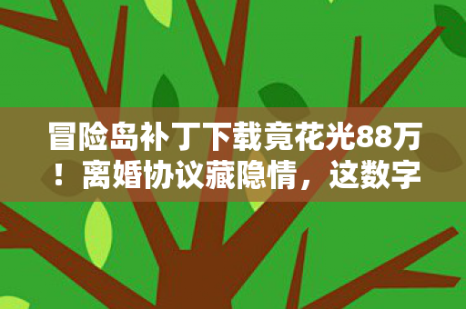 冒险岛补丁下载竟花光88万!离婚协议藏隐情,这数字吓你一跳! 冒险岛补丁下载竟花光88万!离婚协议藏隐情,这数字吓你一跳!