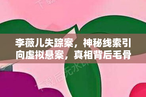 李薇儿失踪案，神秘线索引向虚拟悬案，真相背后毛骨悚然