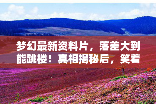 梦幻最新资料片,落差大到能跳楼!真相揭秘后,笑着笑着就哭了…… 梦幻最新资料片,落差大到能跳楼!真相揭秘后,笑着笑着就哭了……