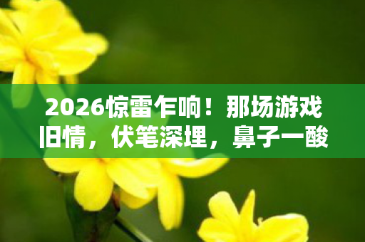 2026惊雷乍响！那场游戏旧情，伏笔深埋，鼻子一酸忆往昔