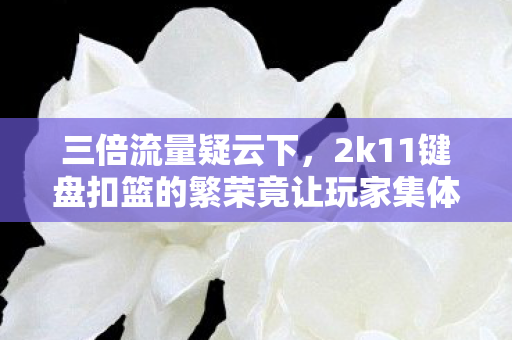 三倍流量疑云下,2k11键盘扣篮的繁荣竟让玩家集体心寒? 三倍流量疑云下,2k11键盘扣篮的繁荣竟让玩家集体心寒?