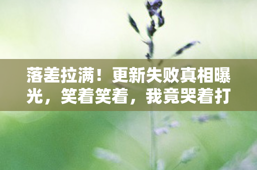 落差拉满!更新失败真相曝光,笑着笑着,我竟哭着打开了游戏…… 落差拉满!更新失败真相曝光,笑着笑着,我竟哭着打开了游戏……