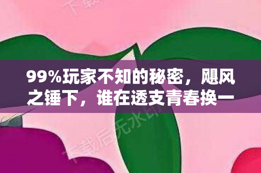 99%玩家不知的秘密，飓风之锤下，谁在透支青春换一场虚幻狂欢？