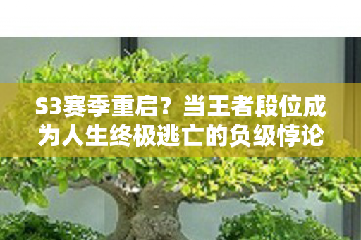 S3赛季重启?当王者段位成为人生终极逃亡的负级悖论 S3赛季重启?当王者段位成为人生终极逃亡的负级悖论