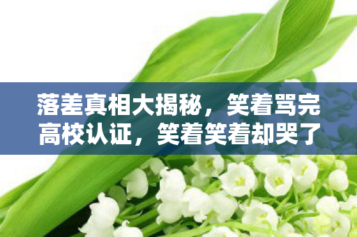 落差真相大揭秘,笑着骂完高校认证,笑着笑着却哭了 落差真相大揭秘,笑着骂完高校认证,笑着笑着却哭了