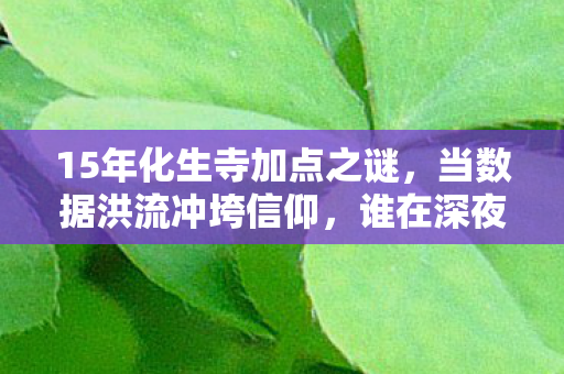 15年化生寺加点之谜,当数据洪流冲垮信仰,谁在深夜泪目? 15年化生寺加点之谜,当数据洪流冲垮信仰,谁在深夜泪目?