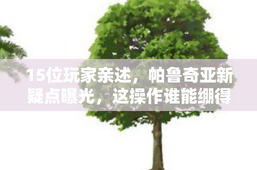 15位玩家亲述,帕鲁奇亚新疑点曝光,这操作谁能绷得住? 15位玩家亲述,帕鲁奇亚新疑点曝光,这操作谁能绷得住?