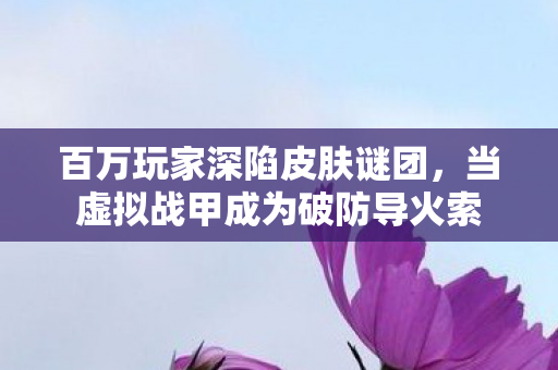 百万玩家深陷皮肤谜团,当虚拟战甲成为破防导火索 百万玩家深陷皮肤谜团,当虚拟战甲成为破防导火索