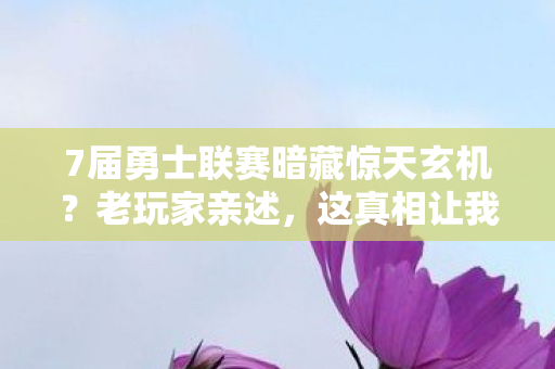 7届勇士联赛暗藏惊天玄机?老玩家亲述,这真相让我彻夜难眠! 7届勇士联赛暗藏惊天玄机?老玩家亲述,这真相让我彻夜难眠!