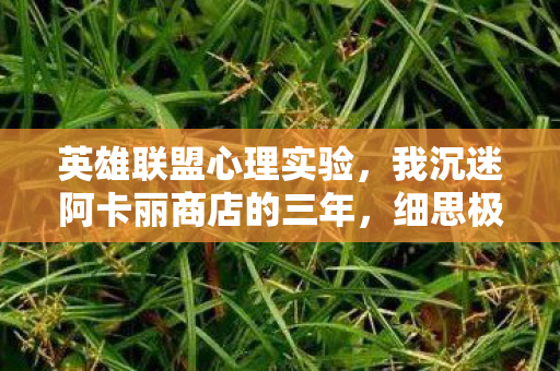 英雄联盟心理实验,我沉迷阿卡丽商店的三年,细思极恐的自我囚禁 英雄联盟心理实验,我沉迷阿卡丽商店的三年,细思极恐的自我囚禁