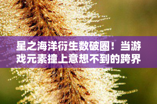 星之海洋衍生数破圈！当游戏元素撞上意想不到的跨界联名