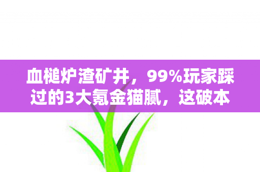 血槌炉渣矿井,99%玩家踩过的3大氪金猫腻,这破本谁上头谁傻! 血槌炉渣矿井,99%玩家踩过的3大氪金猫腻,这破本谁上头谁傻!