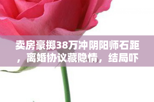 卖房豪掷38万冲阴阳师石距,离婚协议藏隐情,结局吓你一跳! 卖房豪掷38万冲阴阳师石距,离婚协议藏隐情,结局吓你一跳!