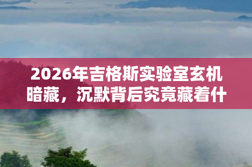 2026年吉格斯实验室玄机暗藏,沉默背后究竟藏着什么秘密? 2026年吉格斯实验室玄机暗藏,沉默背后究竟藏着什么秘密?