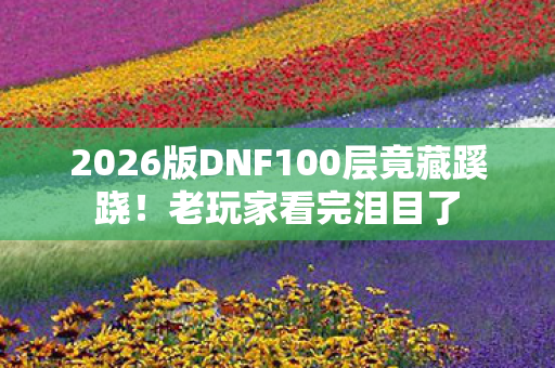 2026版DNF100层竟藏蹊跷!老玩家看完泪目了 2026版DNF100层竟藏蹊跷!老玩家看完泪目了