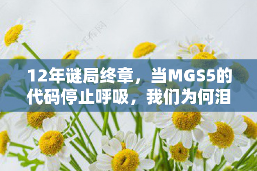 12年谜局终章,当MGS5的代码停止呼吸,我们为何泪目? 12年谜局终章,当MGS5的代码停止呼吸,我们为何泪目?