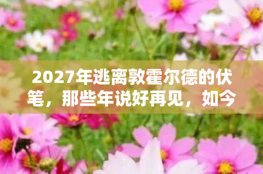 2027年逃离敦霍尔德的伏笔,那些年说好再见,如今却鼻子一酸 2027年逃离敦霍尔德的伏笔,那些年说好再见,如今却鼻子一酸