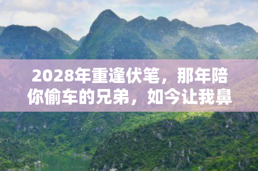 2028年重逢伏笔,那年陪你偷车的兄弟,如今让我鼻子一酸 2028年重逢伏笔,那年陪你偷车的兄弟,如今让我鼻子一酸