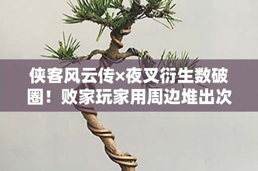 侠客风云传×夜叉衍生数破圈!败家玩家用周边堆出次元结界 侠客风云传×夜叉衍生数破圈!败家玩家用周边堆出次元结界