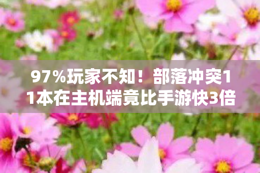 97%玩家不知!部落冲突11本在主机端竟比手游快3倍?真相扎心了 97%玩家不知!部落冲突11本在主机端竟比手游快3倍?真相扎心了