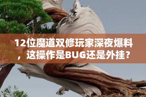 12位魔道双修玩家深夜爆料,这操作是BUG还是外挂?我当场笑到绷不住 12位魔道双修玩家深夜爆料,这操作是BUG还是外挂?我当场笑到绷不住